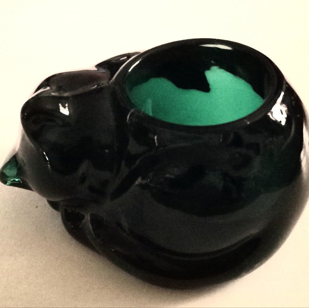 Vintage Indiana glass co candle holder
